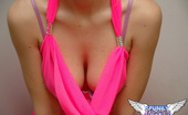 Spunky Angels Amy 189352 Amy Shows Off Her Perfect Body In A Bright Pink Dress Amybrightpink
