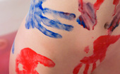 Spunky Angels Ravon 189882 Ravon Covers Her Tight Teen Body With Finger Paint And Then Rinses Off Ravonfingerpaint

