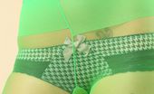 Layered Nylons Charli DeLu 191533 Chali DeLu Wearing Green
