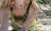 Hippie Goddess 194222 Hippie Goddess Sally Has Natural Long Blond Dreadlocks, Hairy Pits And A Scary Hairy Bush.
