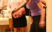 Pure CFNM 195626 Peeping Tom Is Made To Strip And Wank By Dominant MILF And Teen
