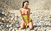 Errotica Archives Petres Joli 196782 In A Yellow Dress And Panties, Joli Displays Her Lovely Curves And Flat Tummy. Mark

