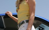 Skye Model 197371 Blonde Teen Skye Model Shows Off Her Tight Teen Body By Her Friends Car
