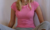 Skye Model 197373 Super Cute Skye Poses For Pictures In A Tight Pink Shirt And Grey Sweat Capris

