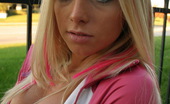Skye Model 197420 Sexy Blonde Skye Squeezes Her Perky Teenage Breasts Together
