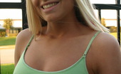 Skye Model 197420 Sexy Blonde Skye Squeezes Her Perky Teenage Breasts Together
