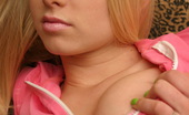 Skye Model 197425 Perfect Tease Skye Unzips Her Tight Pink Top Exposing Her Perky Perfect Teenage Breasts
