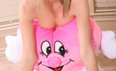 Skye Model Blonde Teenage Babe Skye Strips Out Of Her Hot Pink Fishnet Dress Exposing Her Perfect Perky Breasts
