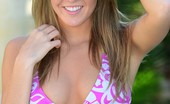 Sophia Winters 198269 Wears A Colorful Bikini That Get Strips Down To The Nude By The Poolside
