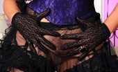 Just Danica 200616 Danica Collins In Sexy Black Lace Gloves
