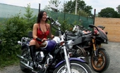 Busty Adventures 203926 She Look Real Hot On That Chopper So He Ask To See Her Titties.
