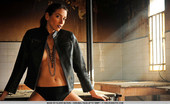 The Life Erotic Nadia Dark By Oliver Nation 205131 Brunette Vixen In Black Leather Jacket And Black Panties.
