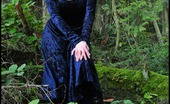 Tasty Trixie Twilight Blue Velvet 205746 Pale Lady In Velvet With Vampire Skin In The Twilight Woods Of Washington.
