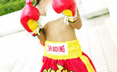 Tussinee Muay Thai Cute Thai Model Having Fun Posing In Boxing Outfit
