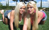 Cum Shot Surprise Crista & Cayden 207388 Two Horny Sisters Sunbathing Get Showered In Cum.
