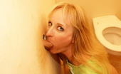 Mature Gloryhole 208740 This Horny Blonde Mature Slut Loves A Cock Coming Through A Hole
