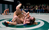 Ultimate Surrender 213542 Live, Non Scripted Tag Team NUDE Wreslting In Front Of A Crowd.
