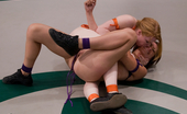 Ultimate Surrender 213549 Tiny Red Head Kicks Ass Then Fucks Her Opponent. Nude Wrestling.

