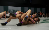 Ultimate Surrender 213727 The Final Round Of This Amazing Tag Team Match Up. 4 Girls Going Head To Head In Unscripted Live Wrestling In Front Of A Live Audience. Brutal Action!
