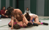 Ultimate Surrender 213857 Big Tits Vs Small Tits: The Epic Battle Is On, 4 Girls Non-Scripted Live Tag Team Action. Brutal Action, The Only REAL Sex Wresting In The World!
