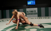 Ultimate Surrender 213916 Rain Degrey Dominates Fit Rookie, Abbey Cross, With Brutal Submission Holds And Finger Fucking That Immobilizes The Rookie Wrestler.
