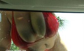 Claudia Marie 0521carwash Exposes Her Huge Tits Washing Her Hummer.
