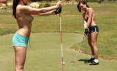 Viv Thomas Jo & Sandra Shine 218146 Topless Golfing
