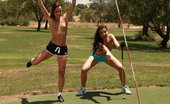 Viv Thomas Jo & Sandra Shine 218146 Topless Golfing
