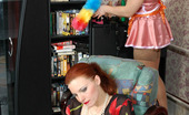 Strapon Sissies Marion & Morris Sissy Maid Putting Aside Dusting Crying Out For Strap-On Frenzy With Cutie
