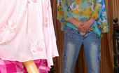 Strapon Sissies Nora & Ernest 220238 Sex-Crazy Sissy Guy Revealing Monster Sized Strap-On Aching To Ride On It
