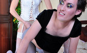 Strapon Sissies Evelina & Jack 220331 Smartened Sissy In A Little Black Dress Lets His Girl Fuck Him Up The Ass
