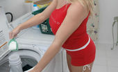 Amber at Home Doing Laundry 228483 House Work Has Never Been So Sexy! Amber Does Her Laundry But Since Hubby Shows Up She Might As Well Clean His Pipes Too. There'S A X Rated Video That Goes Along With This Sexy Set.
