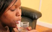 Ebony Cum Dumps Sunshine 228821 Chickenhead Ho Drinks A Salty Semen Drink
