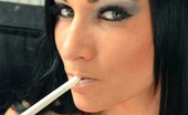 Smoking Videos Britannia Fishnet Smoking 229571 Slutty Porn Model Smoking A Long Menthol Cigarette And Playing With Her Pussy
