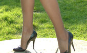 Stiletto Girl 230712 Naughty Secretaty Strips Outdoor In Black Stilettos (Fifi1)
