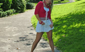 Stiletto Girl 230717 Gorgeous Blonde Wearing Some Silky Smooth Pantyhose
