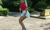 Stiletto Girl 230717 Gorgeous Blonde Wearing Some Silky Smooth Pantyhose
