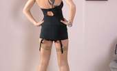 Stiletto Girl 230774 These Stockings Look Gorgeous Covering This Sexy Blondes Legs
