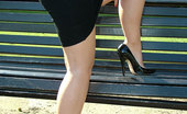 Stiletto Girl 230794 Horny Stiletto Girl Shows Off Her Black High Heels Outdoors

