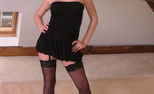 Stiletto Girl Beautiful Becky Is Dressed All In Black And Wearing High Heels
