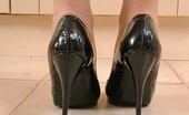 Stiletto Girl 230903 A Sleek Black Dress And Some Very Naughty High Heels
