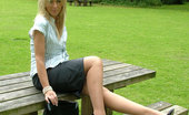 Stiletto Girl 230945 Hot Blonde Milf Jess Shows Her Shiny Black Heels And Stockings In Her Cheeky Short Office Skirt

