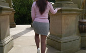 Stiletto Girl 230984 Gorgeous Busty Sara Visits A Monument And Invites You To Watch Her In Her Lovely White Stilettos
