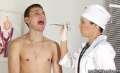 Medical Femdom Male Cock And Ball Submission At A Femdom Examination

