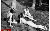 Vintage Classic Porn 233362 Several Fifties Ladies Going Naked In Their Own Backyard
