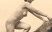 Vintage Classic Porn 233380 Naughty Vintage Ladies Posing Nude Outside In The Garden
