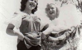 Vintage Classic Porn 233669 Hot Vintage Chicks Posing Naked Outdoors In The Fifties
