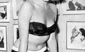 Vintage Classic Porn 233746 Showing Off Their Big Black Vintage Bras In The Fifties
