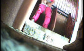 Piss Hunt Two Girls Watering The Spy Cam Planted In Park Loo
