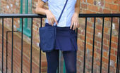 Only Melanie 234160 Melanie In Mail Girl Outfit With Very Short Skirt (Non Nude)
